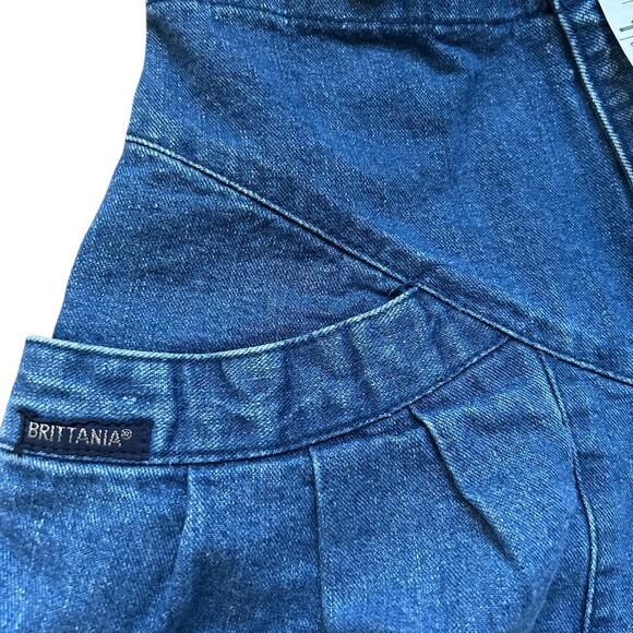 Vintage Brittania Jeans Denim Pants Pleated Size 7 High Waisted 80s - Picture 6 of 8